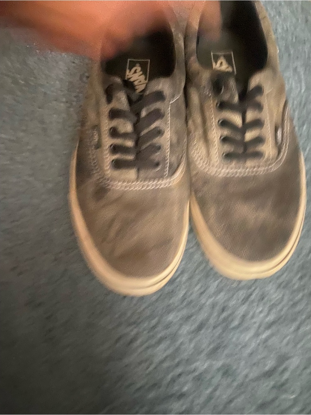 Vans Men's Low-Top Canvas Sneakers - Gray and Black